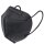 FFP2 folding mask black without valve from EU-certified production, individually packed (DIN EN149:2001 + A1:2009)